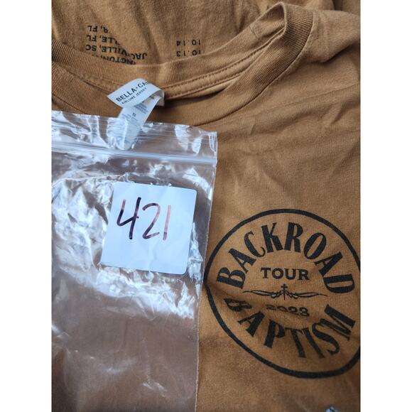 JELLY ROLL Mustard Color Backroad Baptism Tour 2023 Long Sleeve T-Shirt SZ XL - Picture 9 of 9